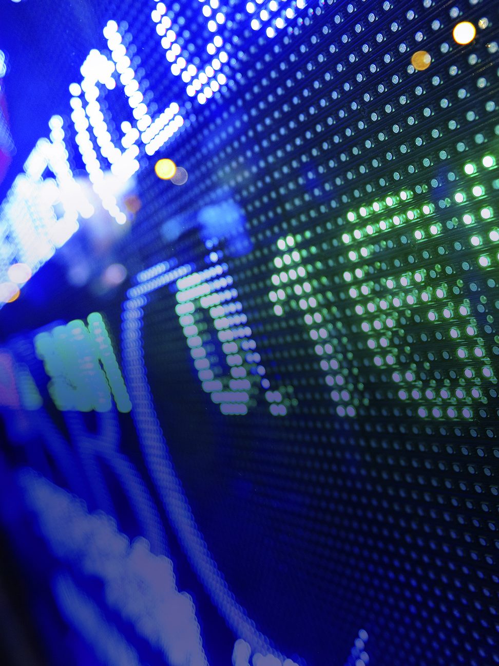 Dividends Stock market pricing display abstract stock photo