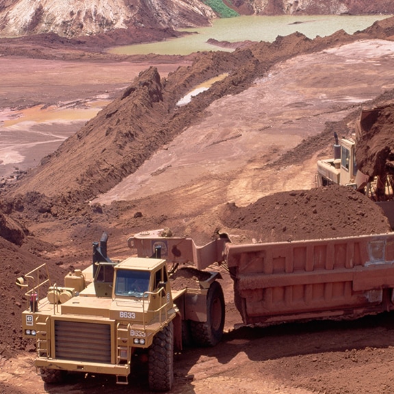 A truck at Bauxite mine in Mandeville, Jamaica